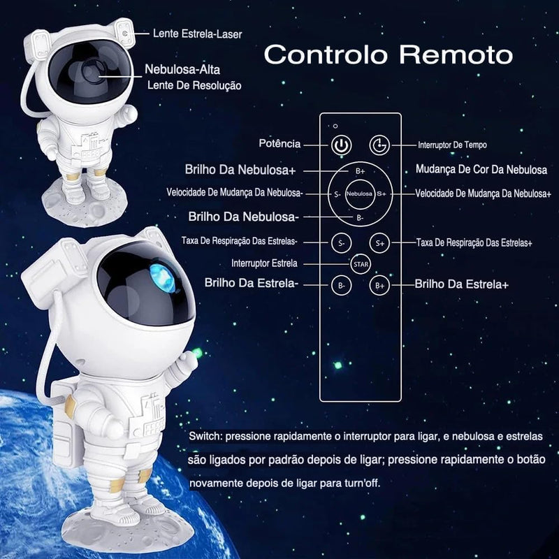 Proyector Astronauta  Rgb Led Luces